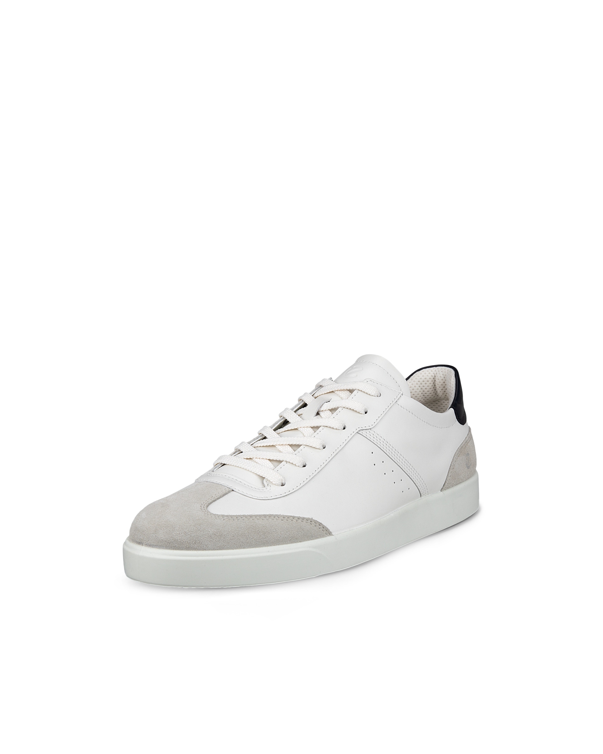 Men's ECCO® Street Lite Leather Sneaker - White - Main