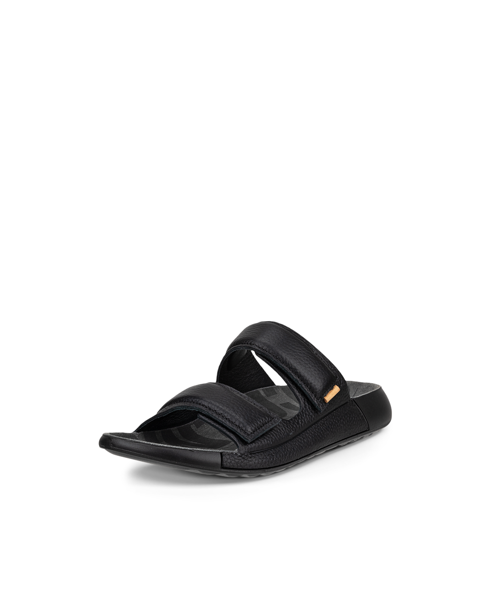 Women's ECCO® Cozmo 60 Leather Two Strap Sandal - Black - Main