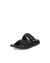 Women's ECCO® Cozmo 60 Leather Two Strap Sandal - Black - Main