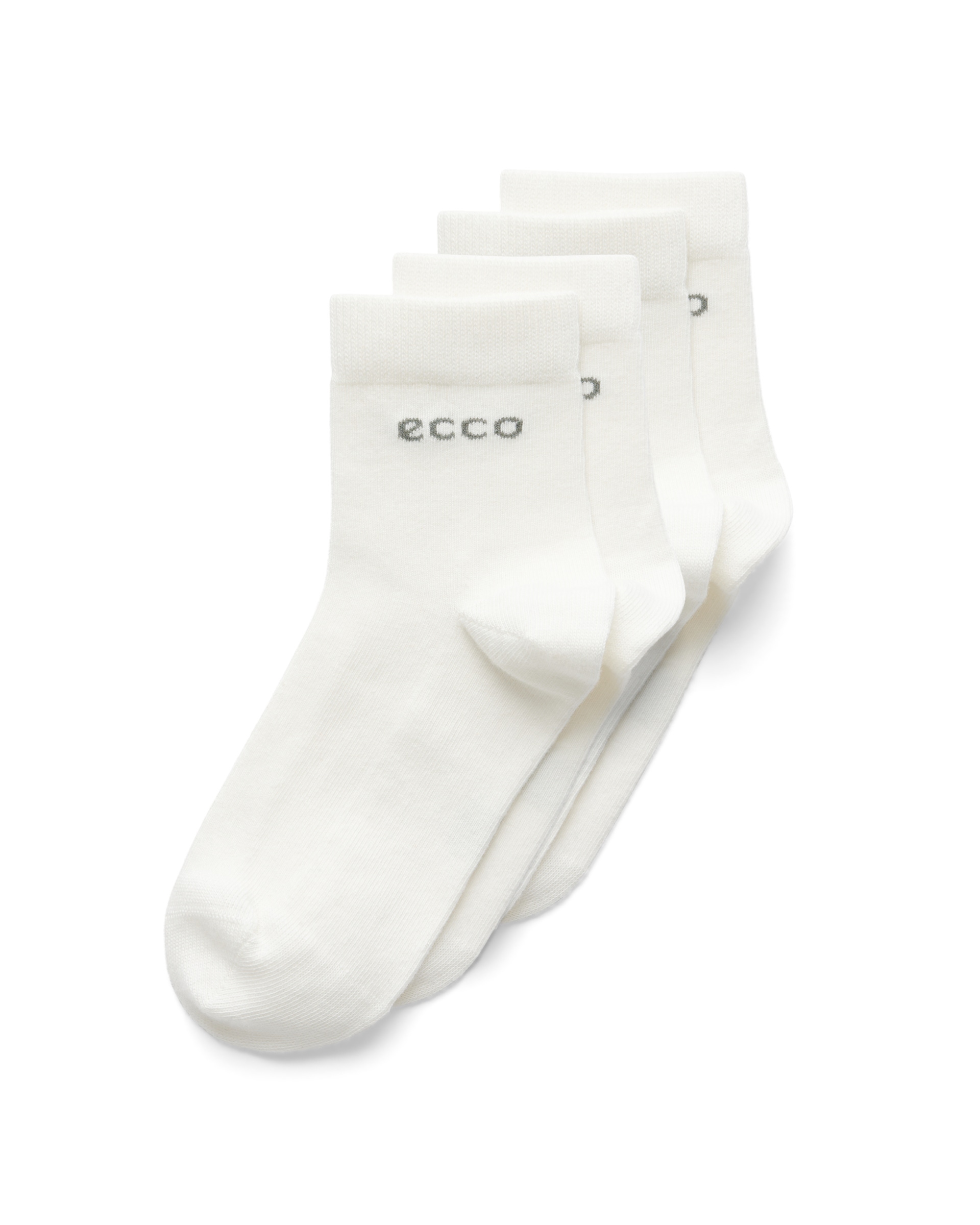 ECCO® Play keskmise lõikega vastupidavad sokid (2 tk) unisex - Valge - Main