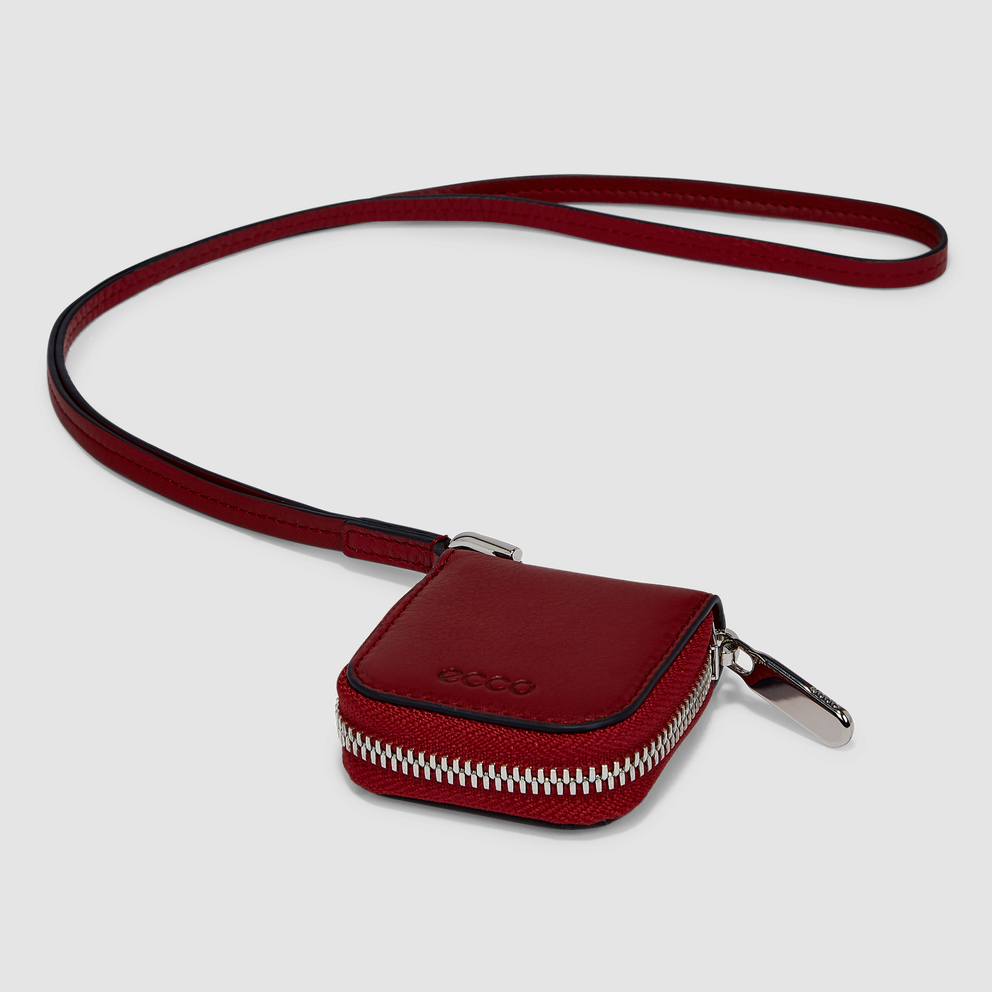 ECCO® Textureblock Leather Airpod Case - Red - Main