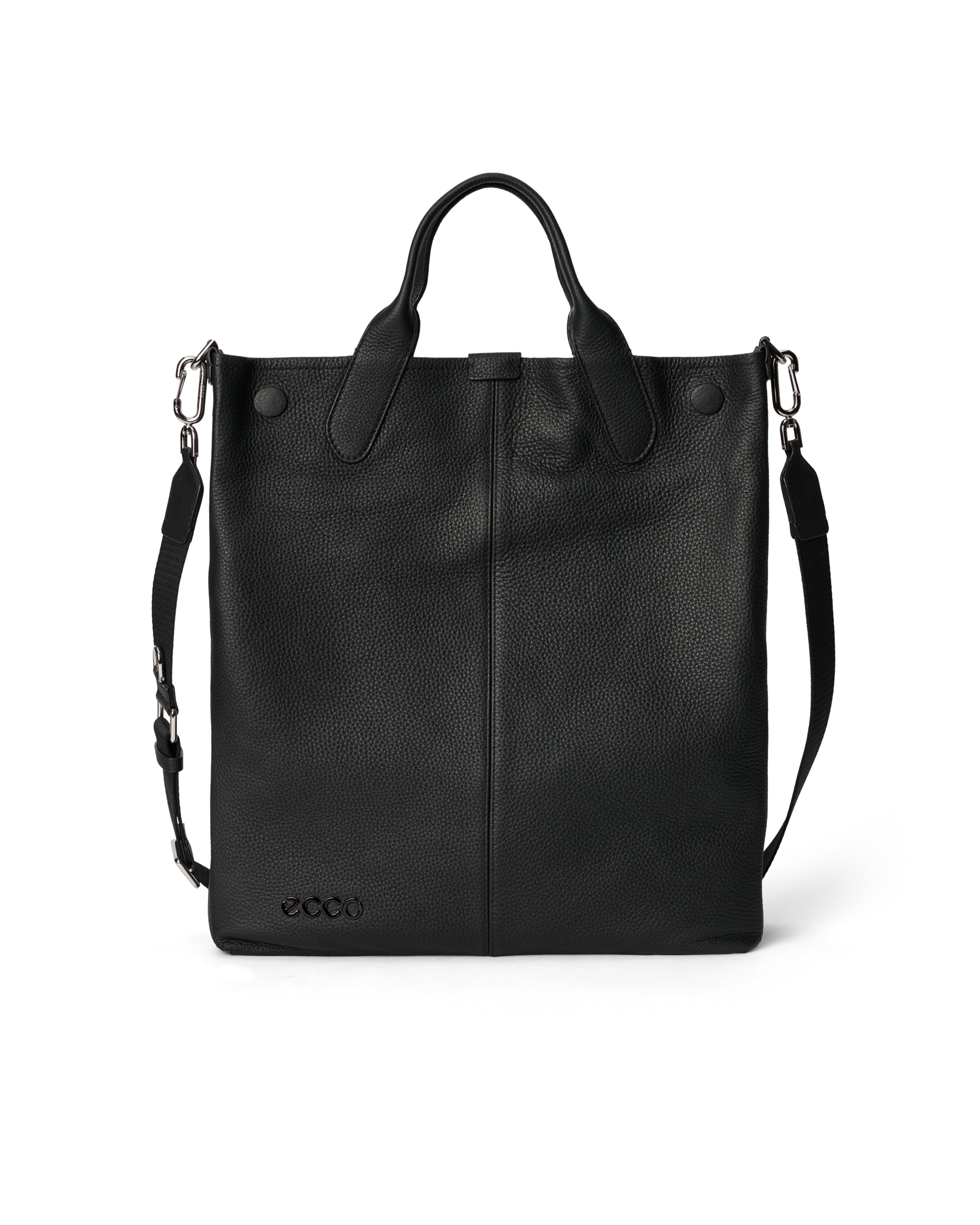 ECCO® Tote Soft North-South Leather Tote Bag - Black - Main