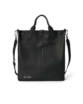 ECCO® Soft North-South Leather Tote Bag - Black - Main