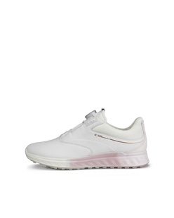 Zapatos golf de piel Gore-Tex ECCO® Golf S-Three para mujer - Blanco - Outside