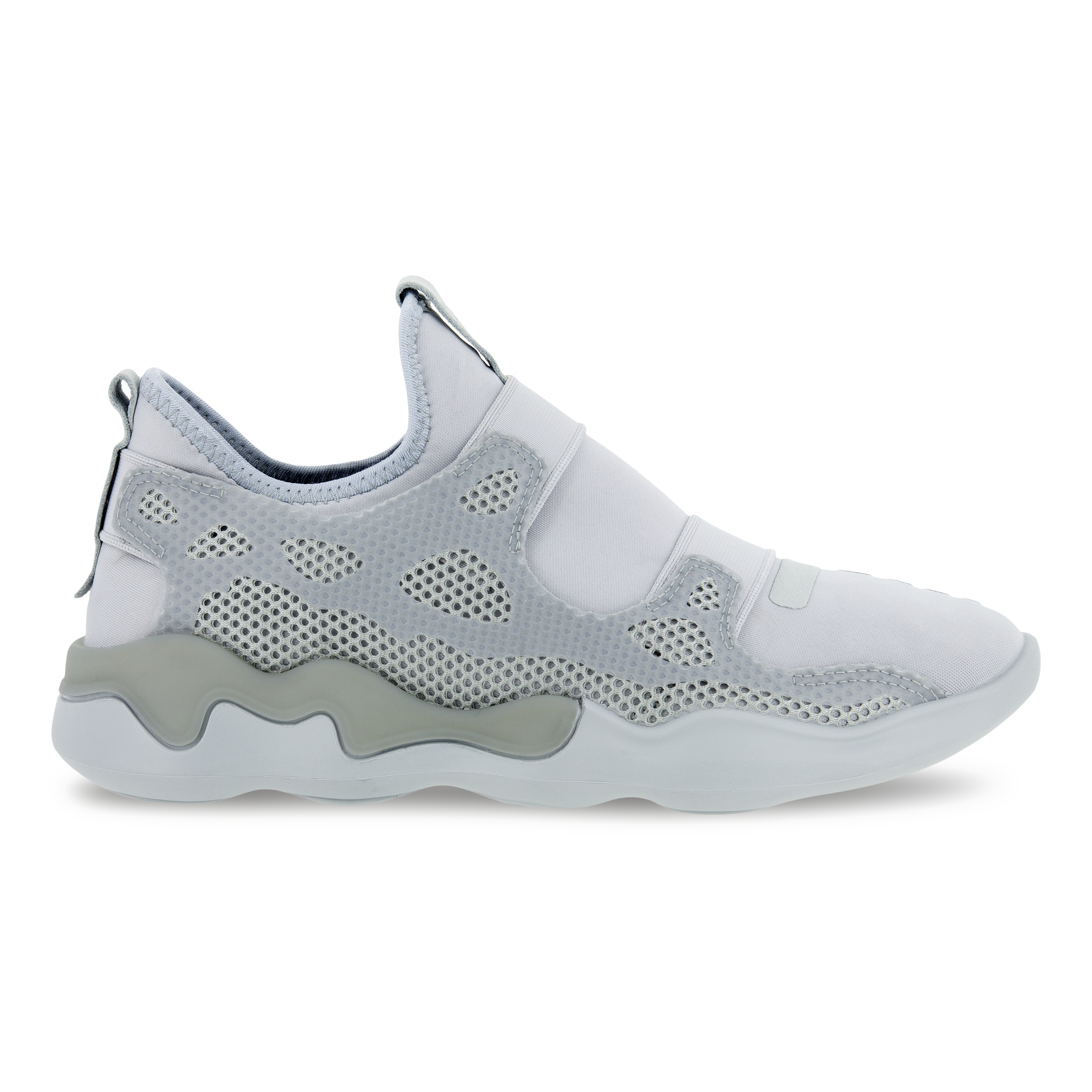 Zapatillas de tela ECCO® Elo para mujer - Gris - Outside