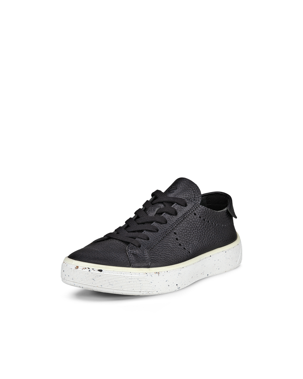 Women's ECCO® Street Tray Leather Sneaker - Black - Main