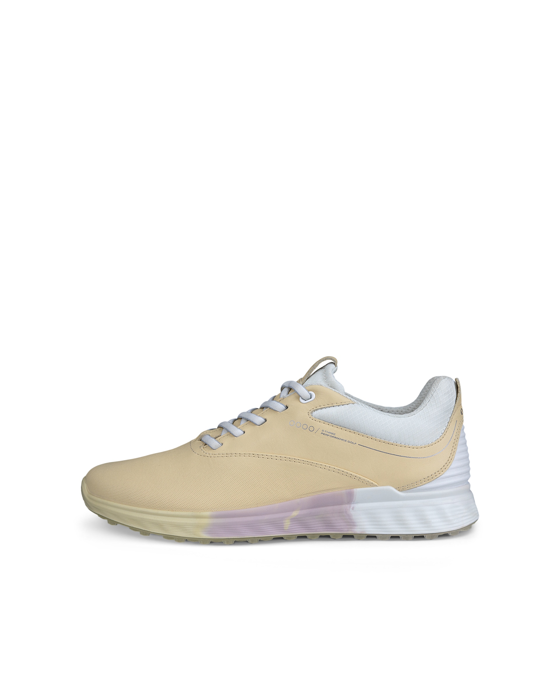 Women's ECCO® Golf S-Three Leather Gore-Tex Shoe - Yellow - Outside