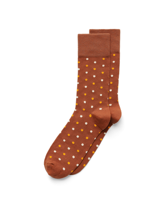 ECCO® Classic Dotted Mid-Cut Socks - Brown - Main