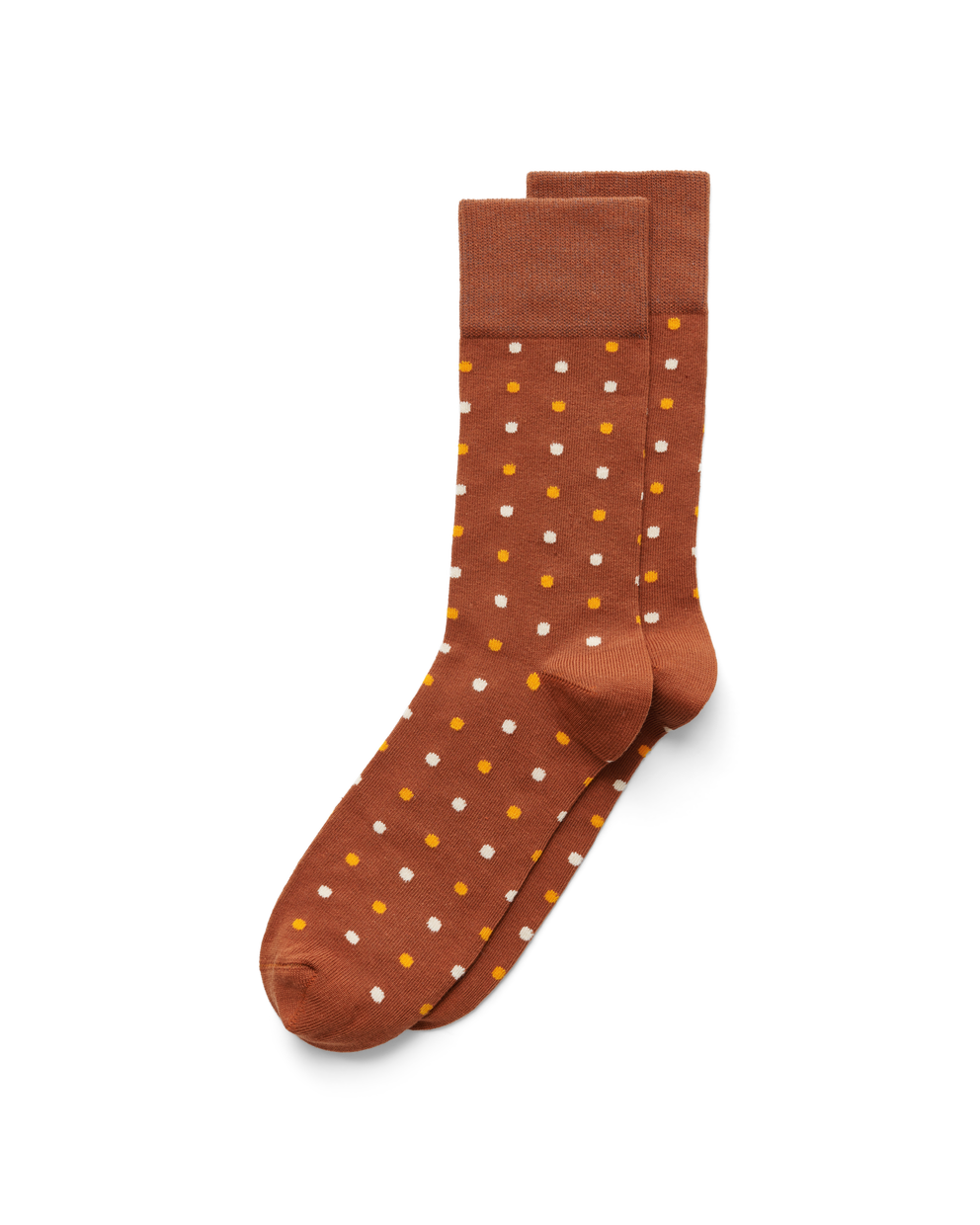 ECCO® Classic Dotted Mid-Cut Socks - Brown - Main