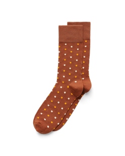 Calcetines de lunares ECCO® Classic para hombre - Marrón - Main