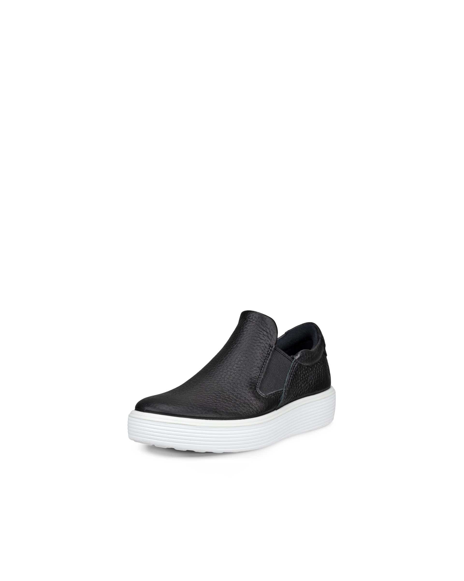 Kids' ECCO® Soft 60 Leather Slip-On - Black - Main