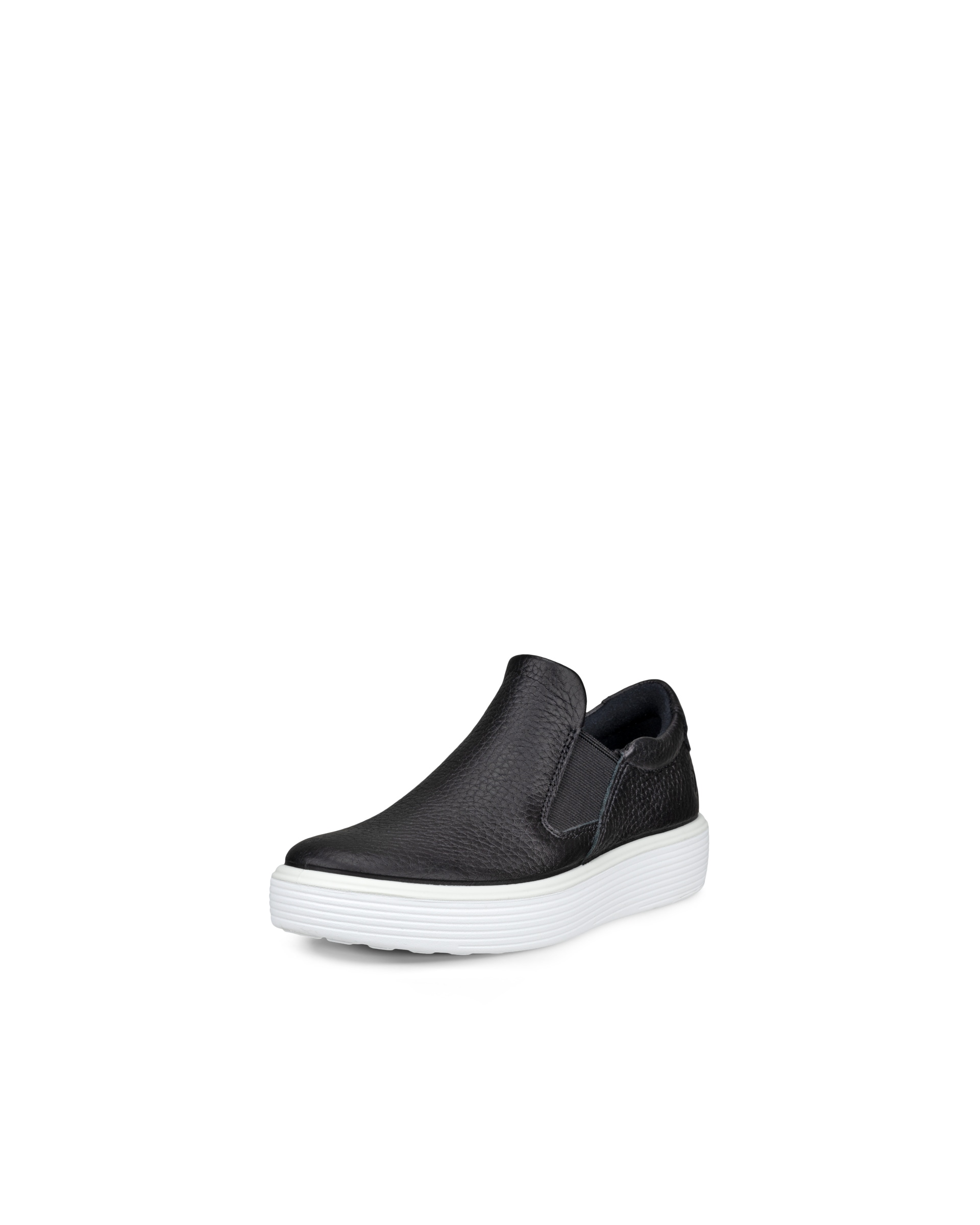 Kids' ECCO® Soft 60 Leather Slip-On - Black - Main