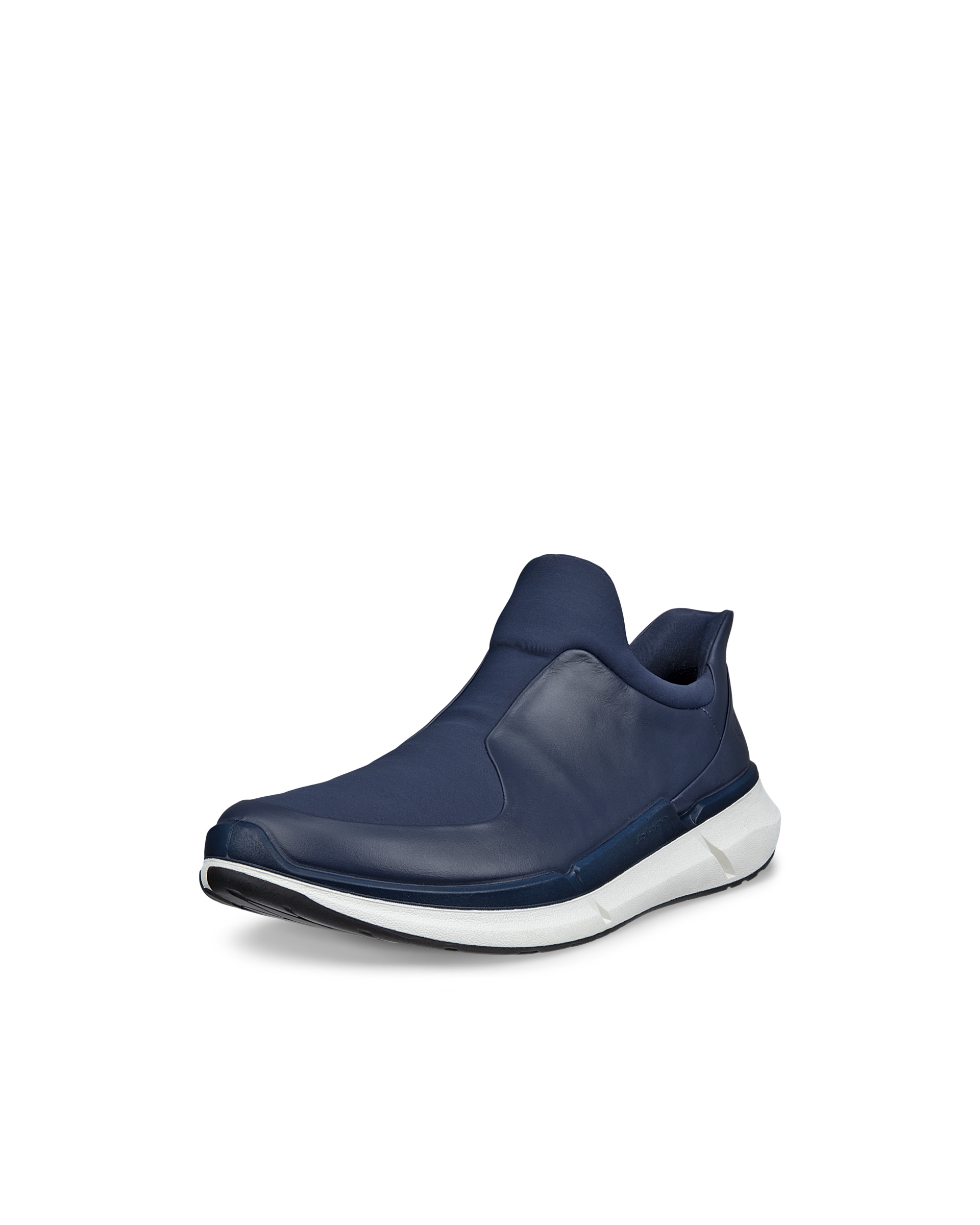 ECCO® Biom 2.2 baskets sans lacet en cuir pour homme - Bleu - Main