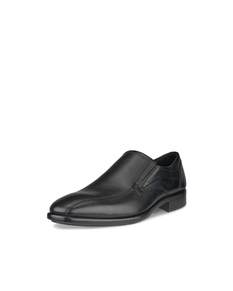 Men's ECCO® Citytray Leather Slip-On Dress Shoe - Black - Main