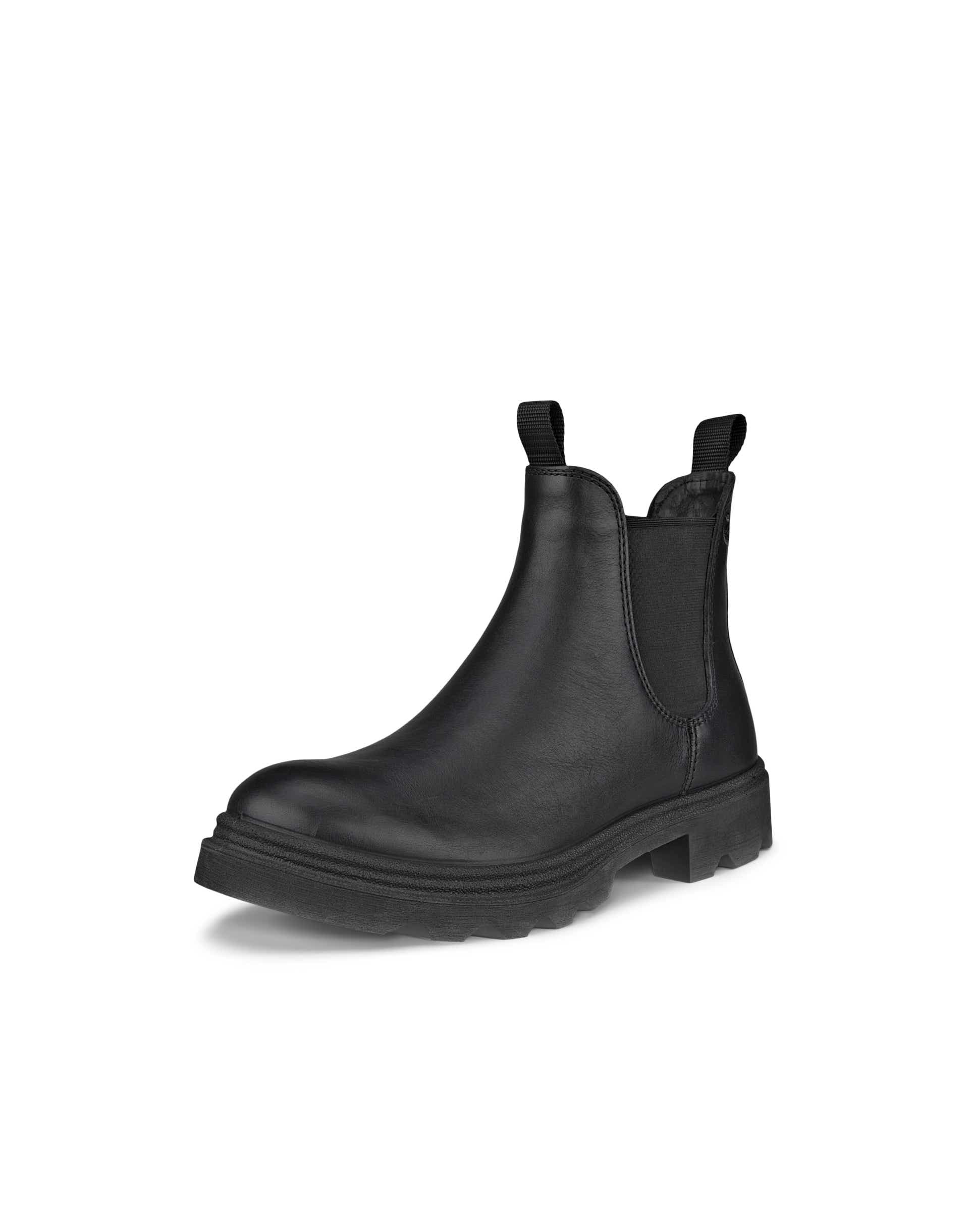ECCO Grainer ウィメンズ レザーチェルシーブーツ - 黒 - Main