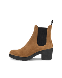 Women's ECCO® Metropole Zurich Leather Chelsea Boot - Brown - Outside