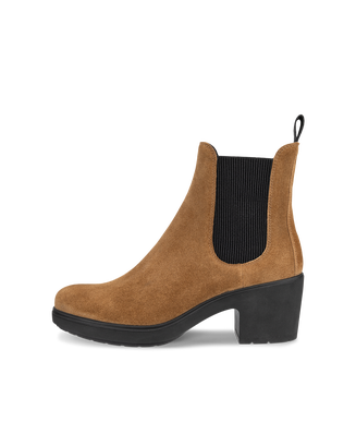 Women's ECCO® Metropole Zurich Suede Chelsea Boot - Brown - Outside