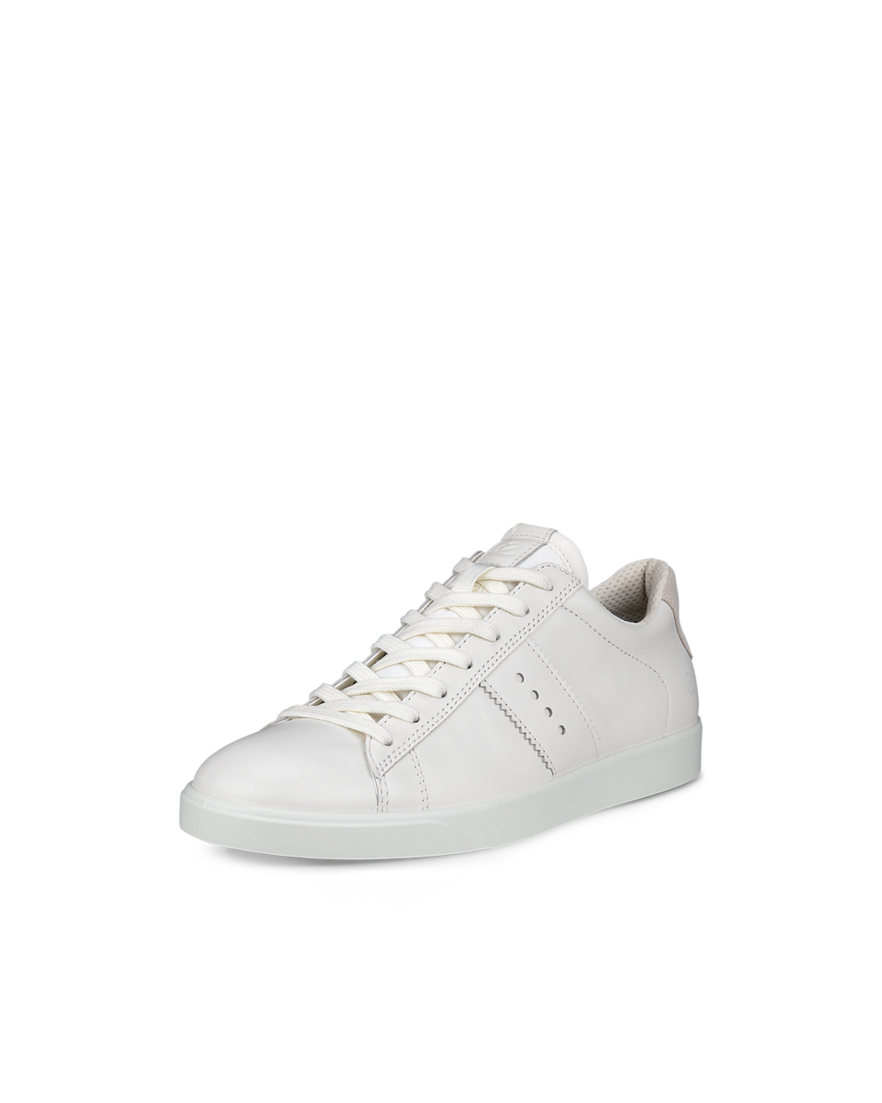 Women's ECCO® Street Lite Leather Sneaker - White - Main