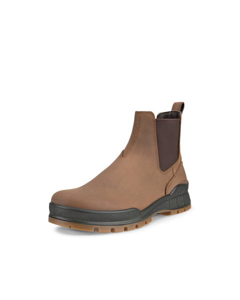 Men s ECCO Track 25 Nubuck Chelsea Boot Brown