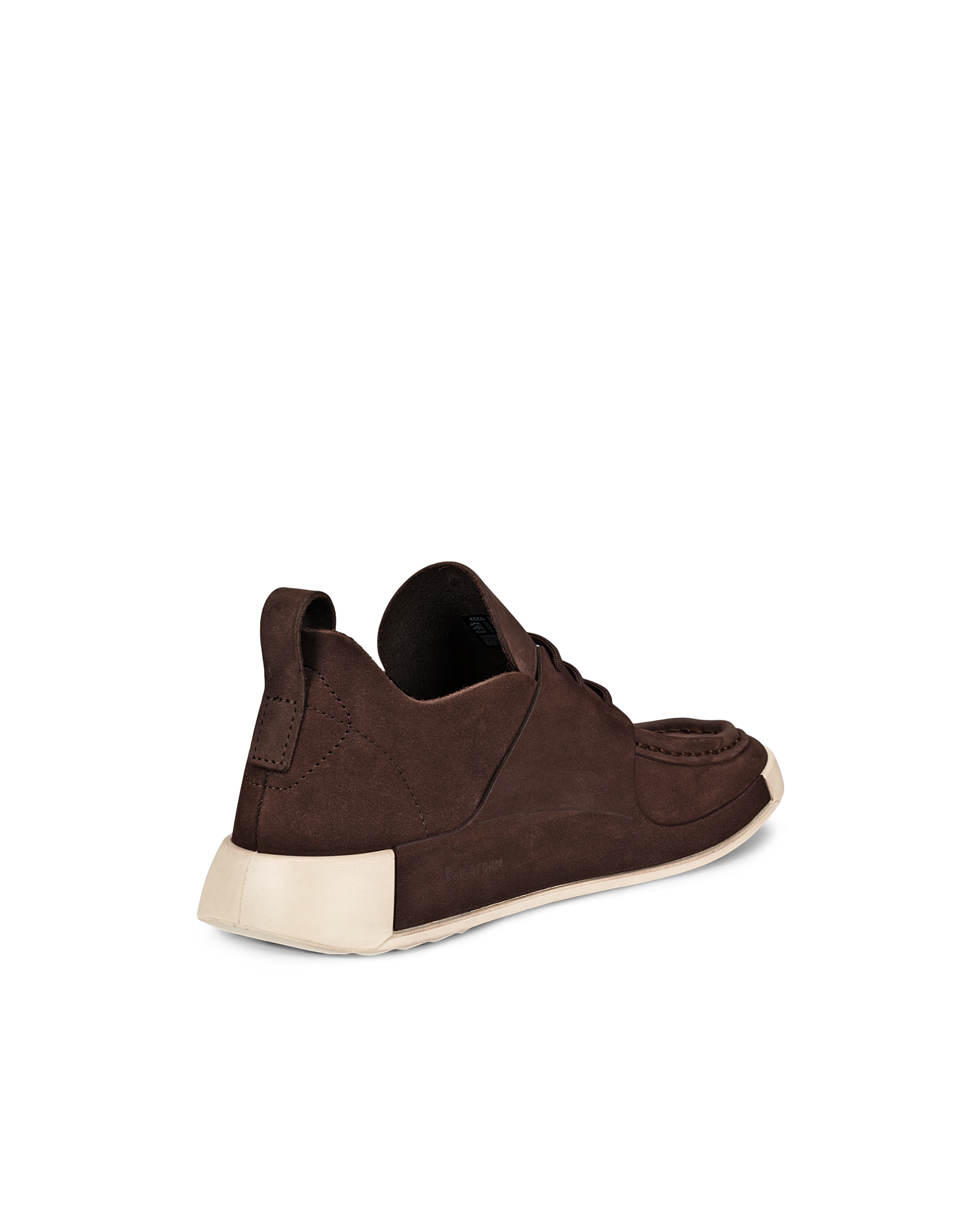 Men's ECCO® Cozmo Shoe Nubuck Moc-Toe Shoe - Brown - Back