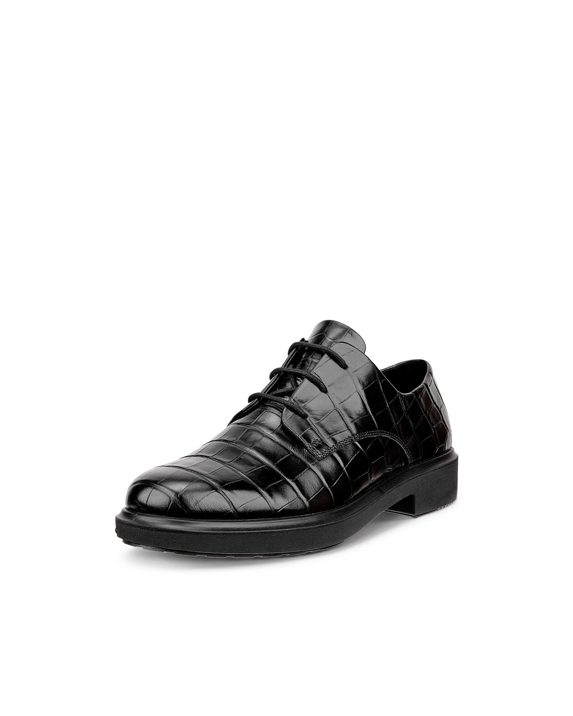 Women's ECCO® Metropole Amsterdam Leather Derby Shoe - Black - Main