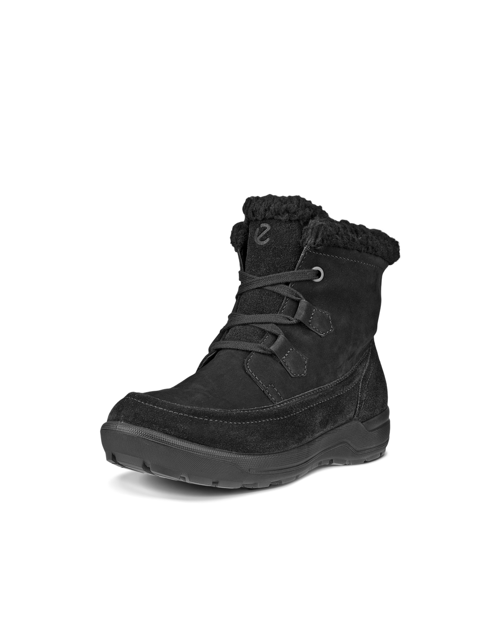 Women's ECCO® Trace Lite Nubuck Waterproof Winter Boot - Black - Main