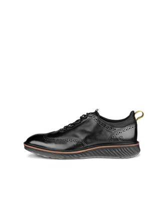 Men's ECCO® ST.1 Hybrid Leather Wingtip Derby Shoe - Black - Outside