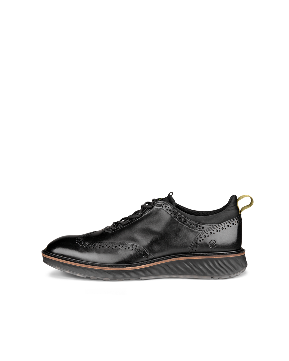ECCO Men's ST.1 Hybrid Wingtip Shoes - Black - Outside