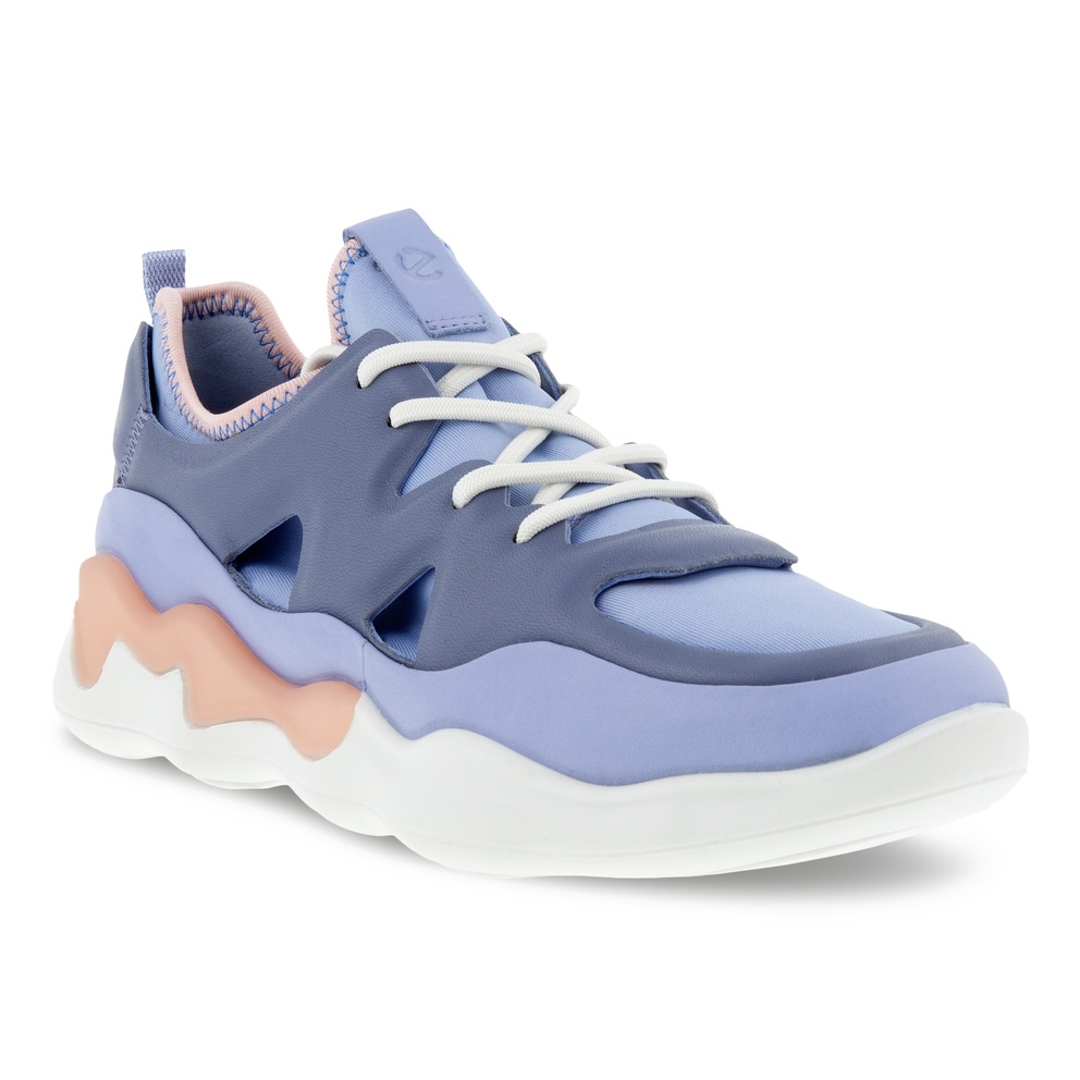 Women's ECCO® Elo Leather Sneaker - Blue - Main