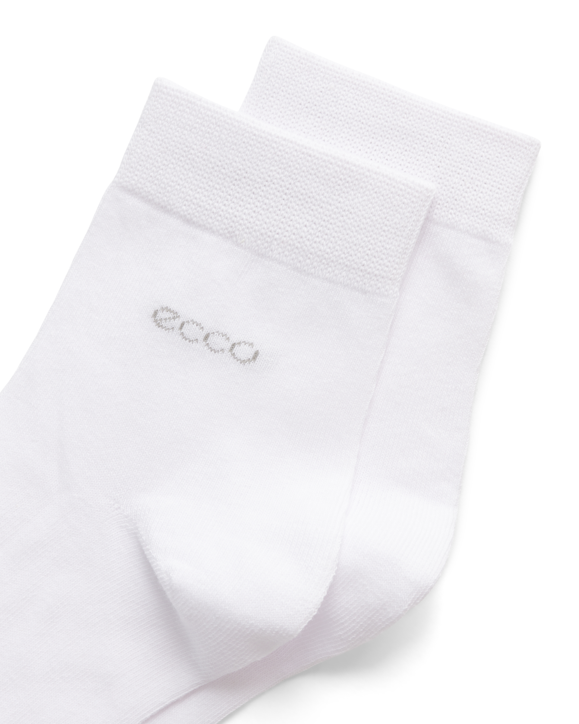 Unisex ECCO® Classic Mid-Cut Socks  - White - Detail-2