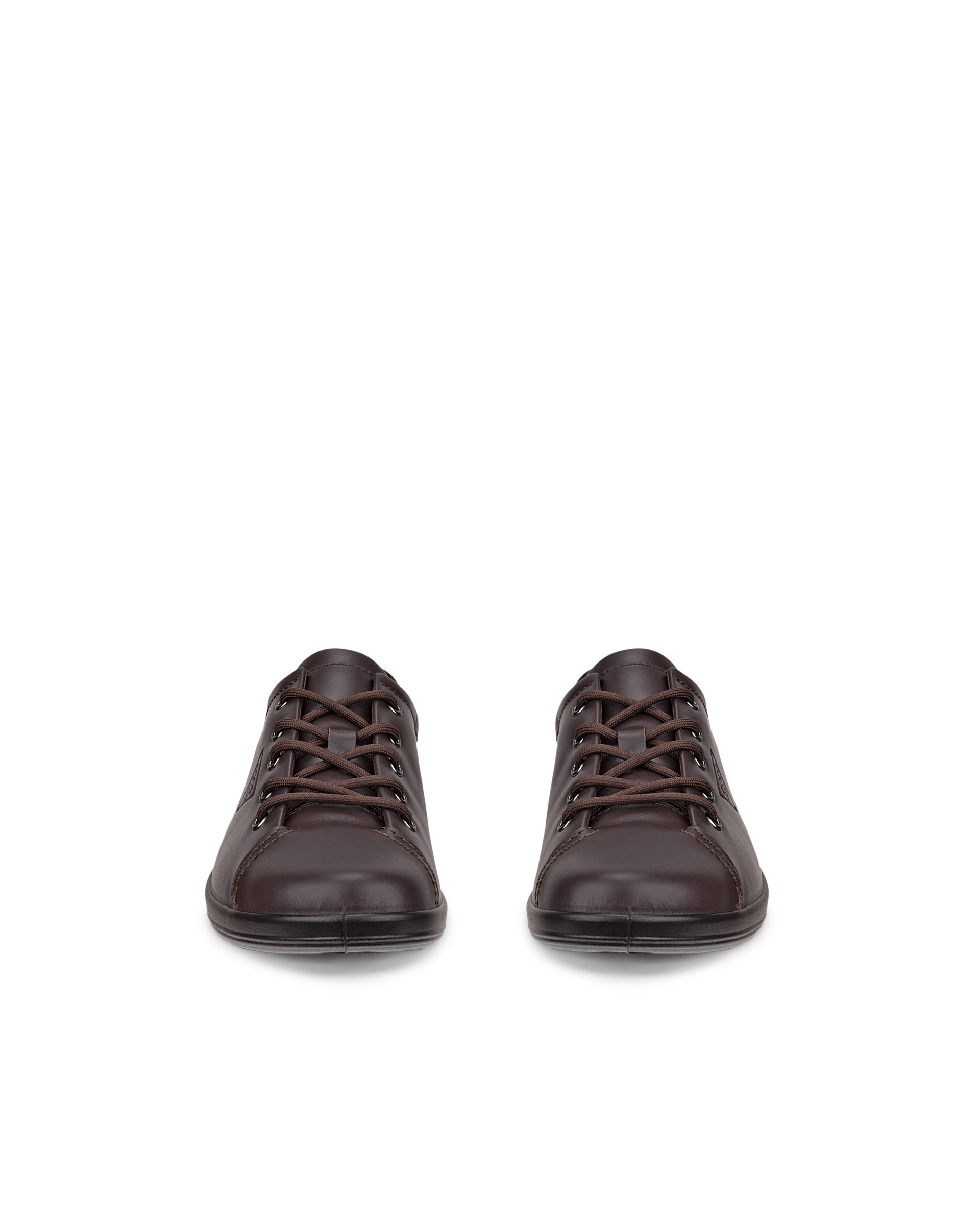 ECCO® SOFT 2.0 chaussures de marche en cuir pour femme - Marron - Front pair