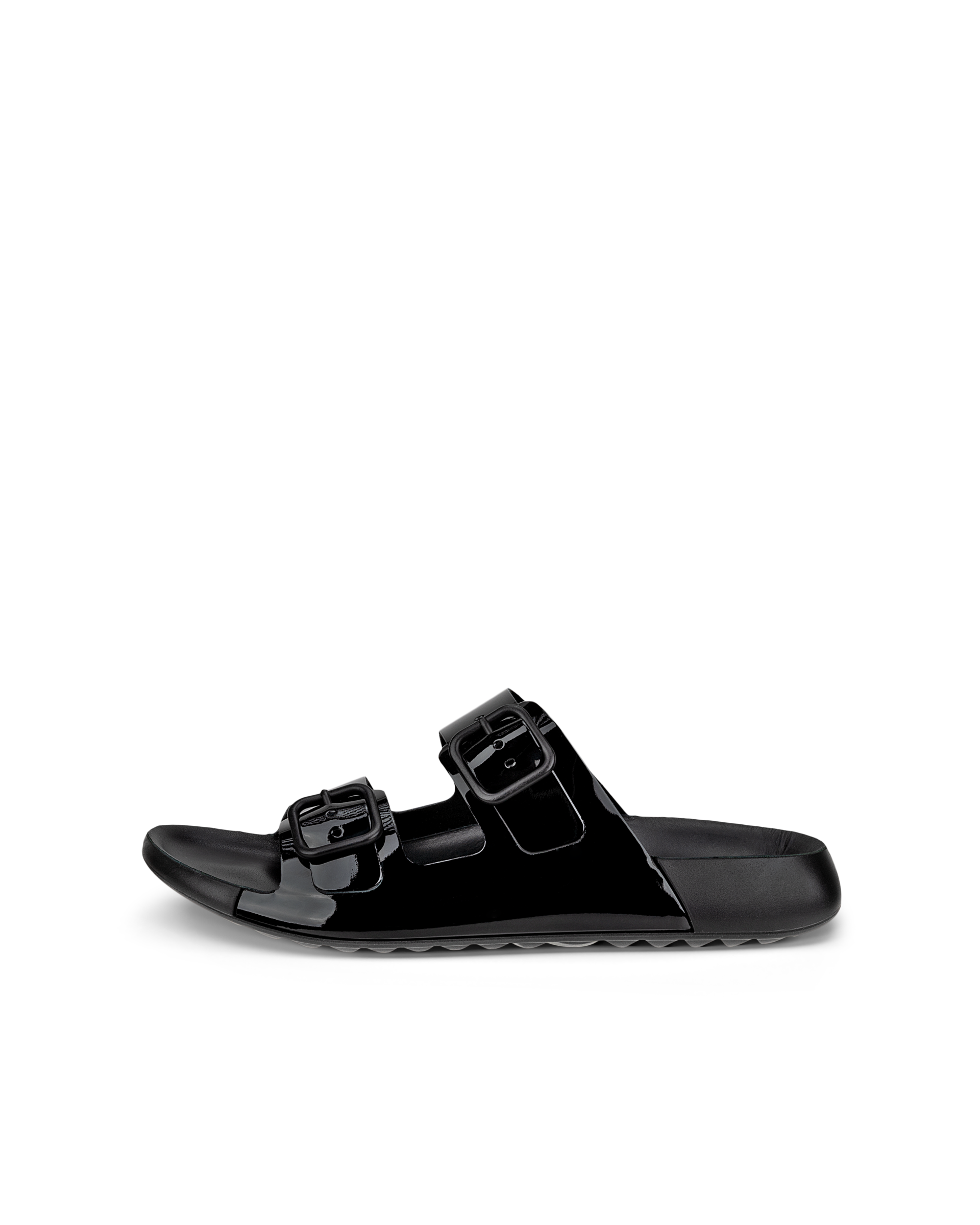 Women's ECCO® Cozmo Leather Two Strap Sandal - Black - Outside