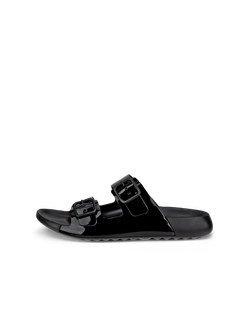 Women's ECCO® Cozmo Leather Two Strap Sandal - Black - Outside