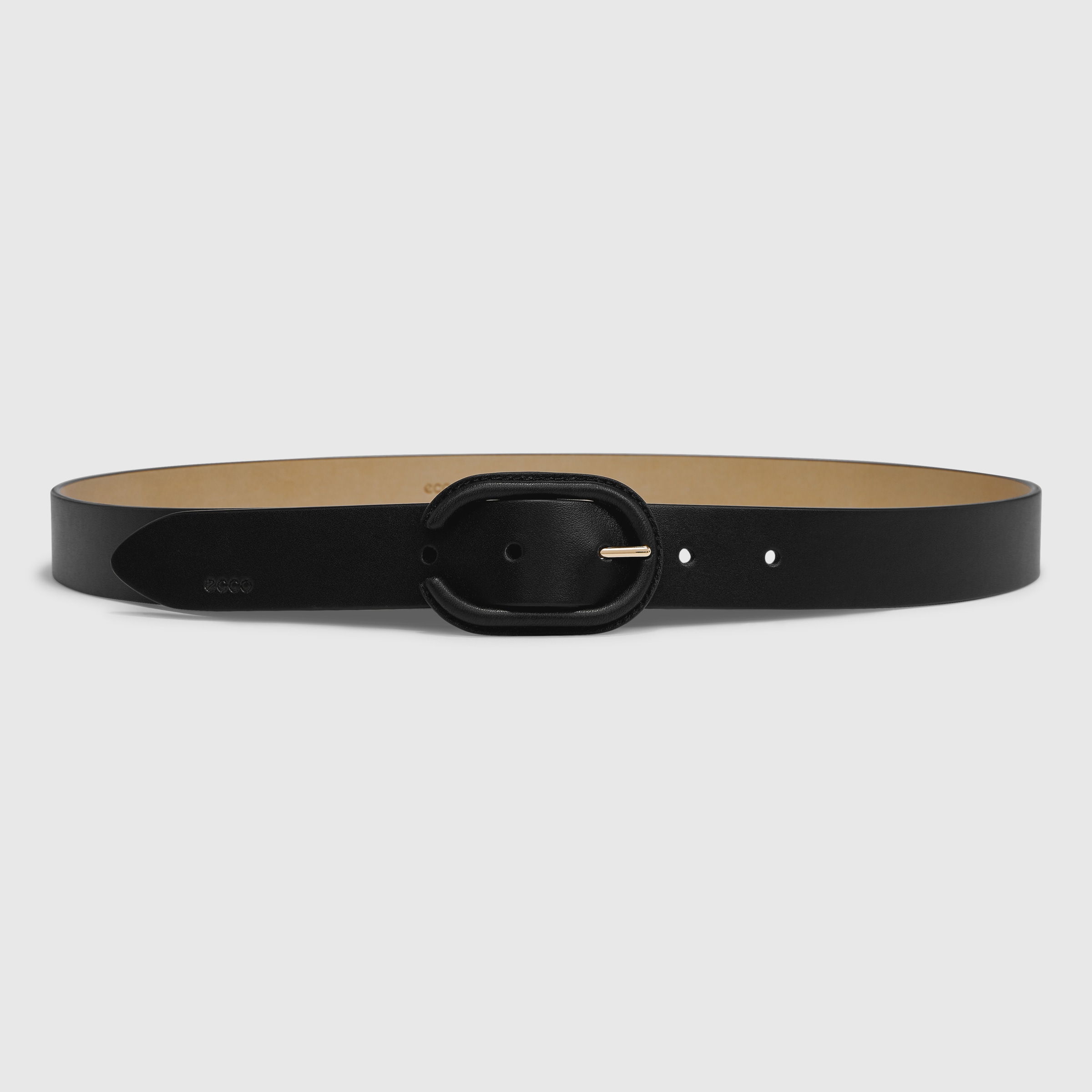 Women's ECCO® Leather Belt - Black - Main