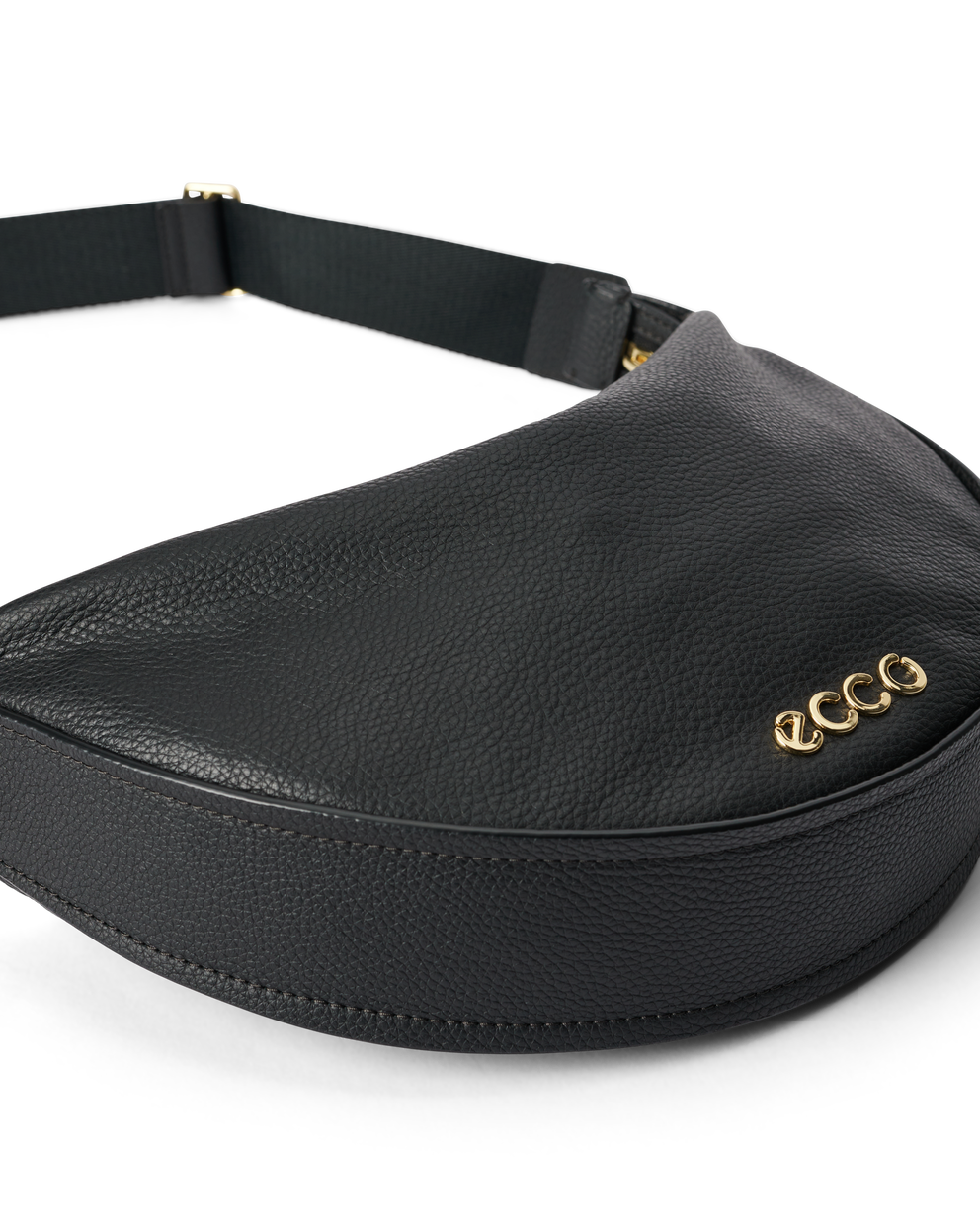 ECCO® Fortune Leather Shoulder Bag - Black - Detail-2