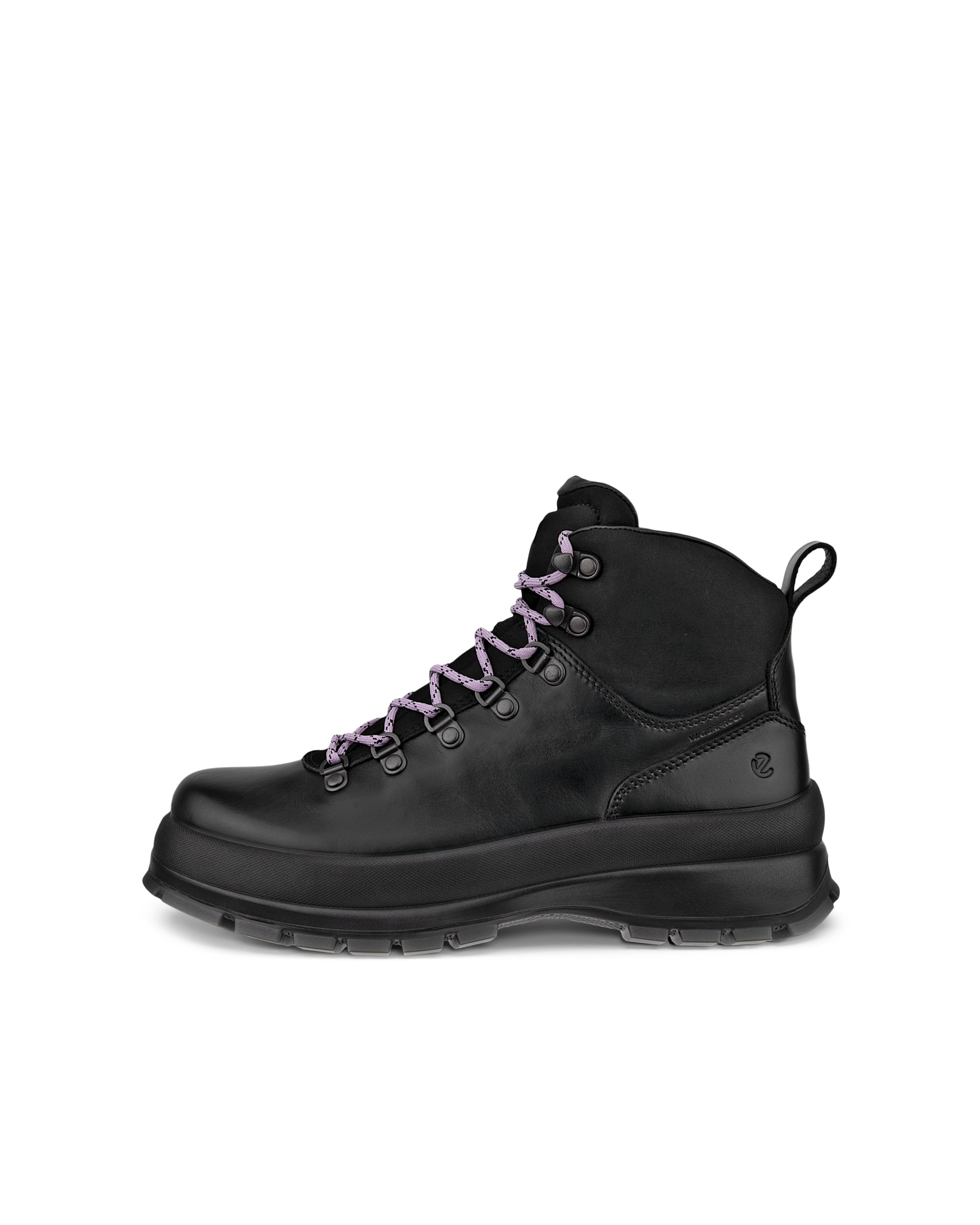 ECCO Track 30 ウィメンズ レザーウォータープルーフレースアップブーツ - 黒 - Outside