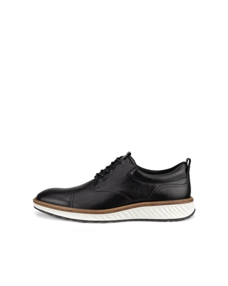 ECCO® ST.1 Hybrid derbies cuir pour homme - Noir - Outside