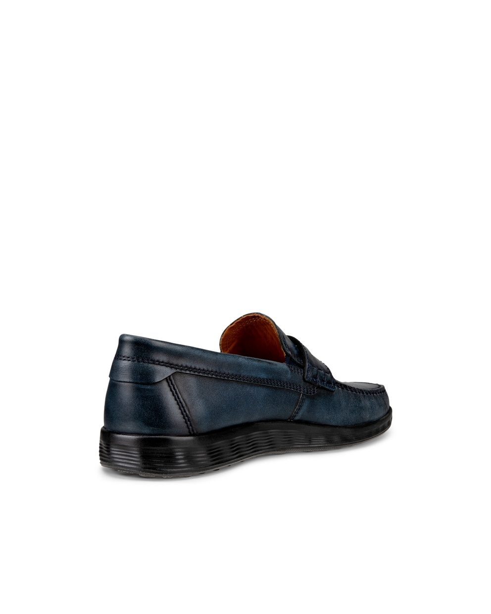 Men's ECCO® S Lite Moc Leather Moccasin - Blue - Back