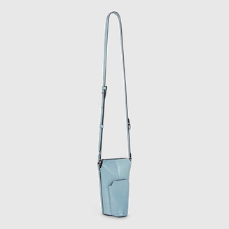 ECCO® Pot Double Indigo Leather Crossbody Bag - Blue - Main