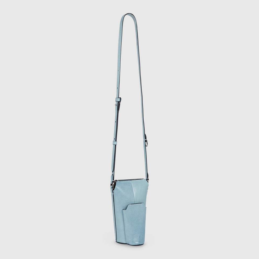 ECCO® Pot Double Indigo Leather Crossbody Bag - Blue - Main