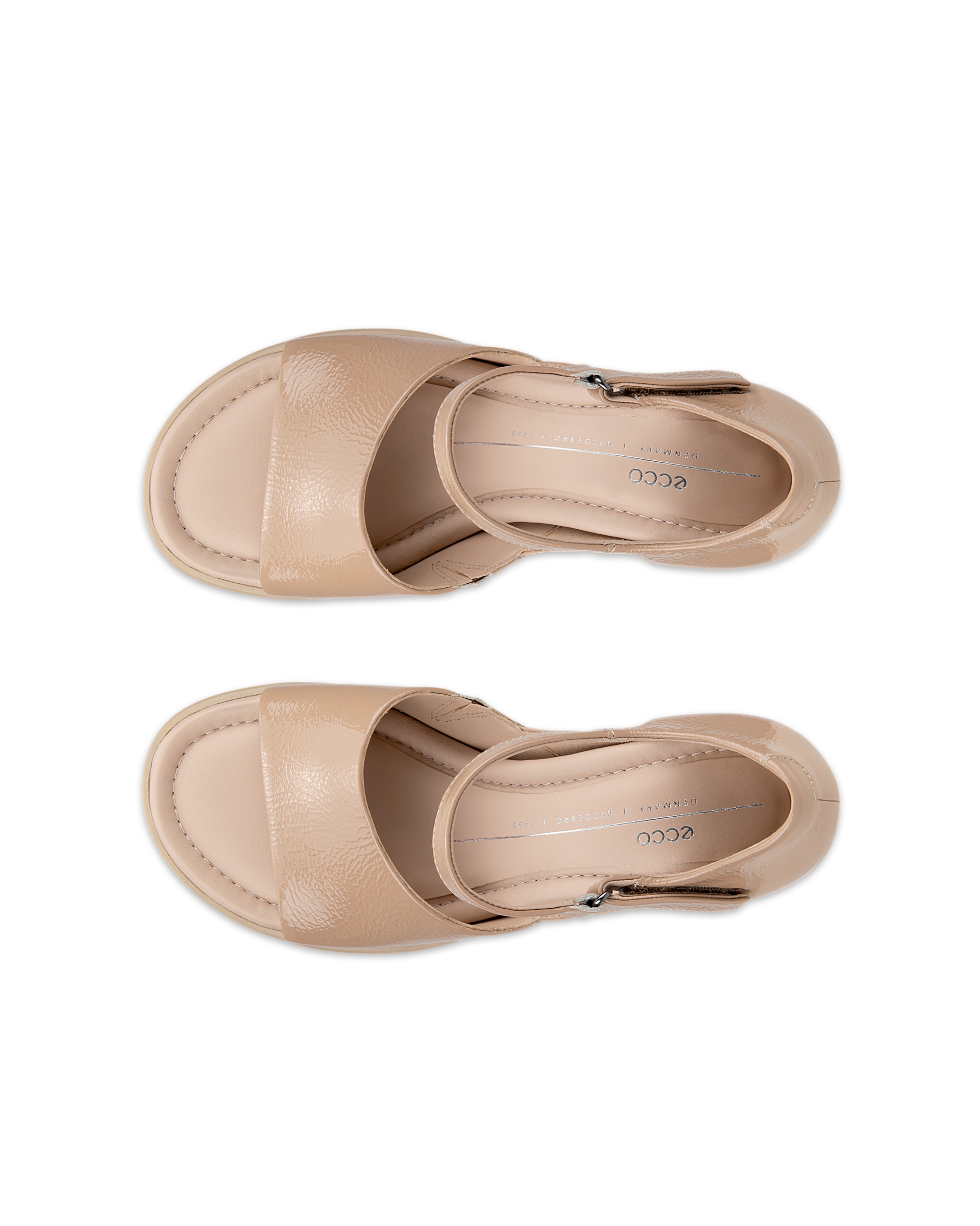 ECCO® Sculpted Sandal LX 55 sandale à talon en cuir pour femme - Brun - Top left pair