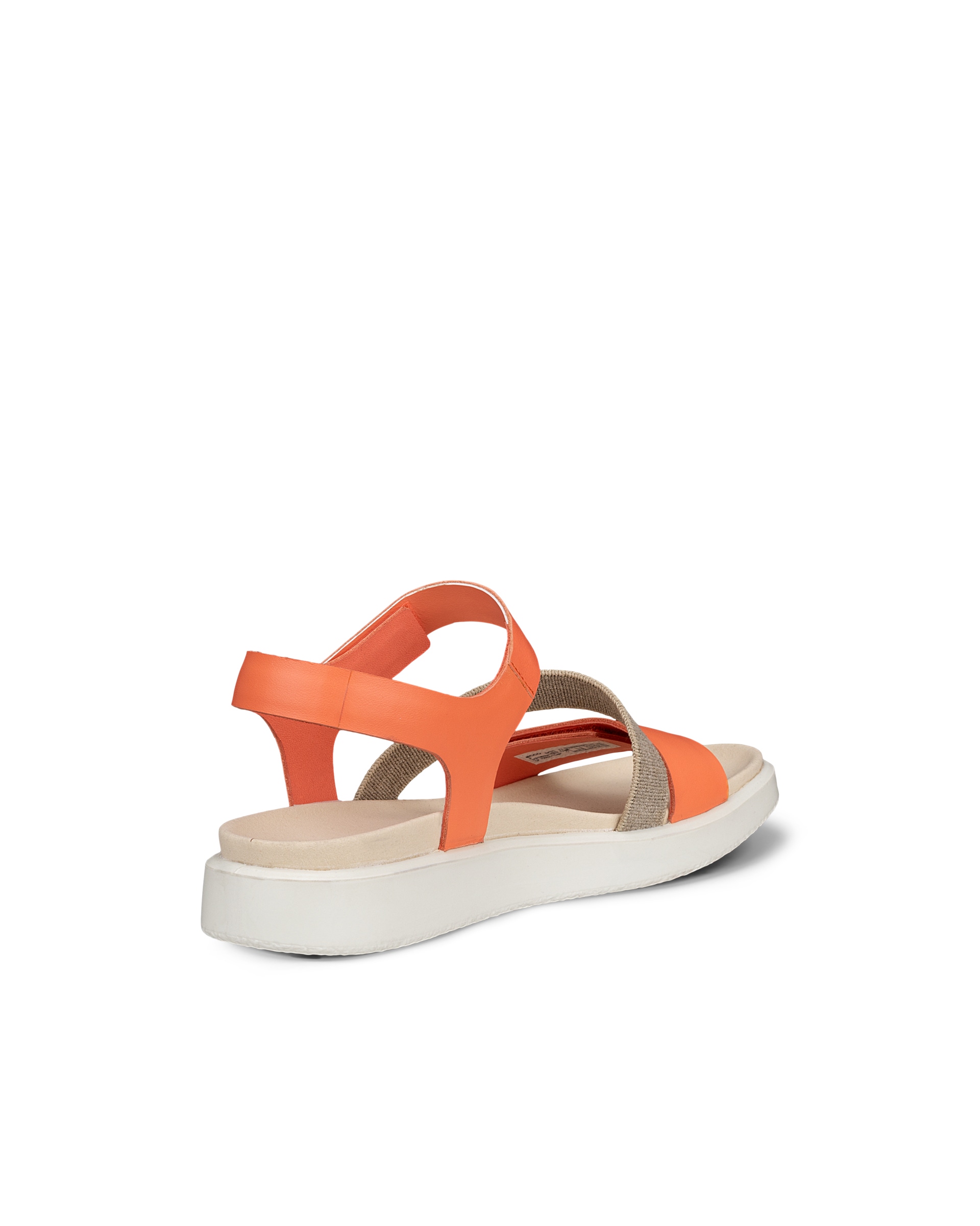 ECCO® Flowt sandale plate en nubuck pour femme - Orange - Back