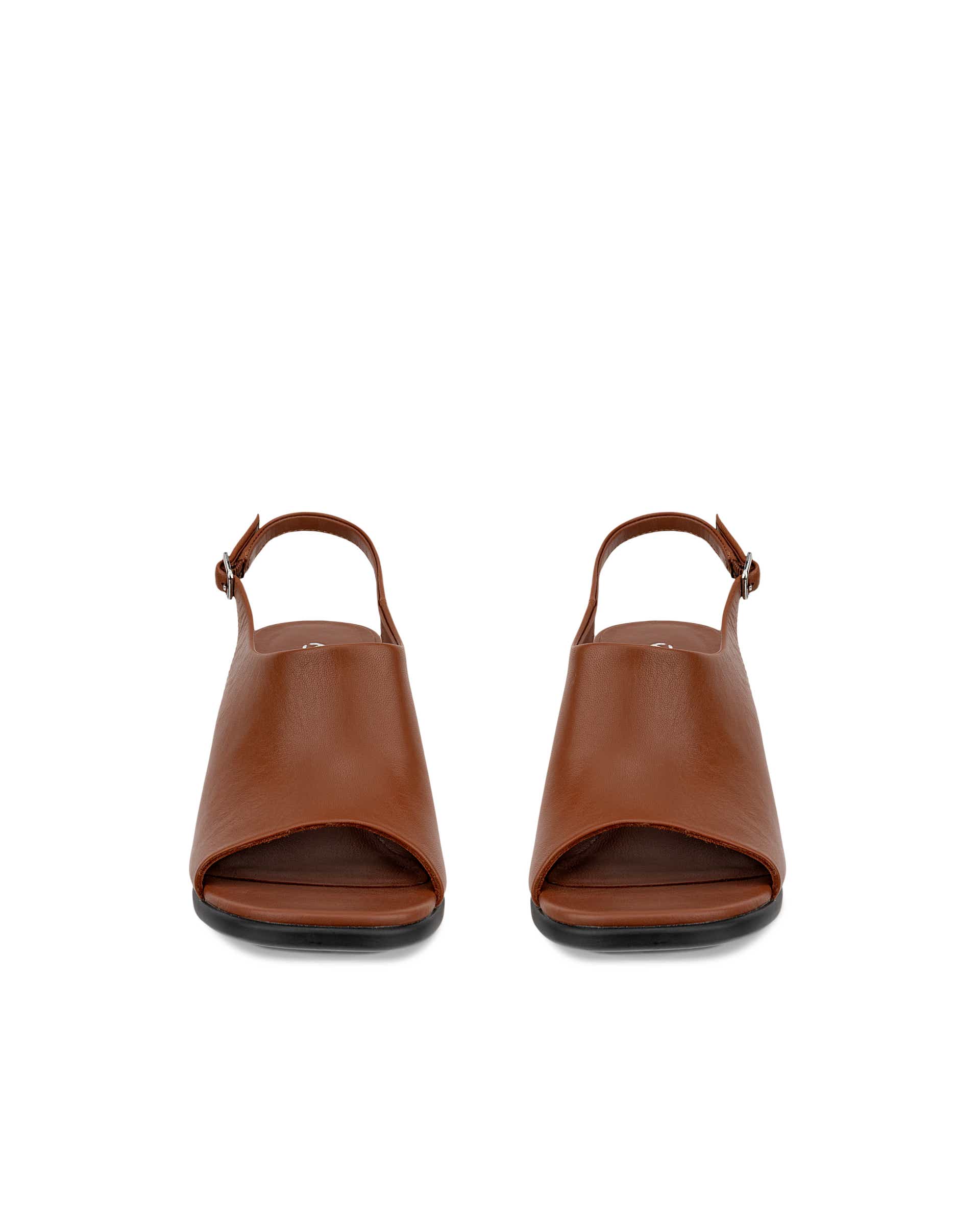 Sandalias de piel con tacón ECCO® Sculpted Alba 65 para mujer - Marrón - Front pair