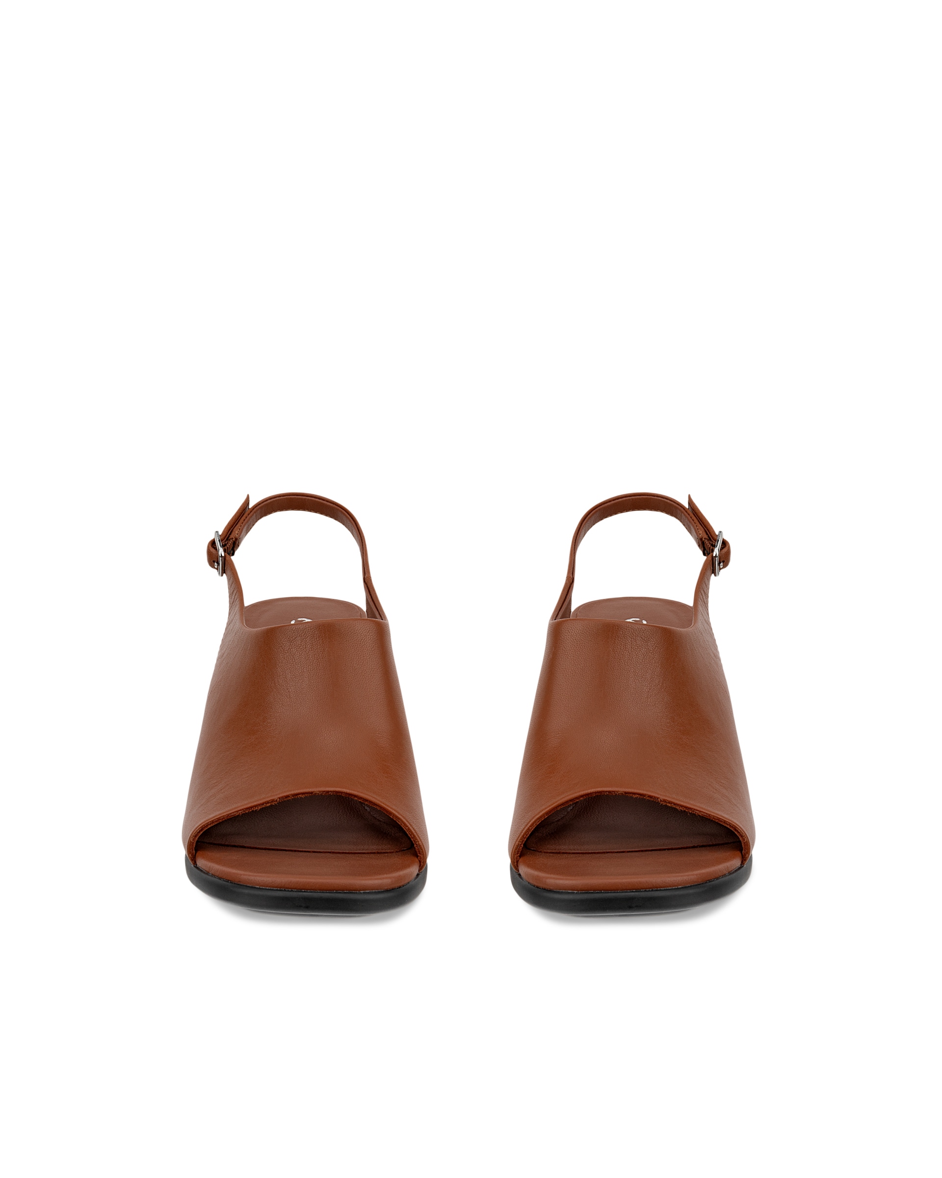 Sandalias de piel con tacón ECCO® Sculpted Alba 65 para mujer - Marrón - Front pair