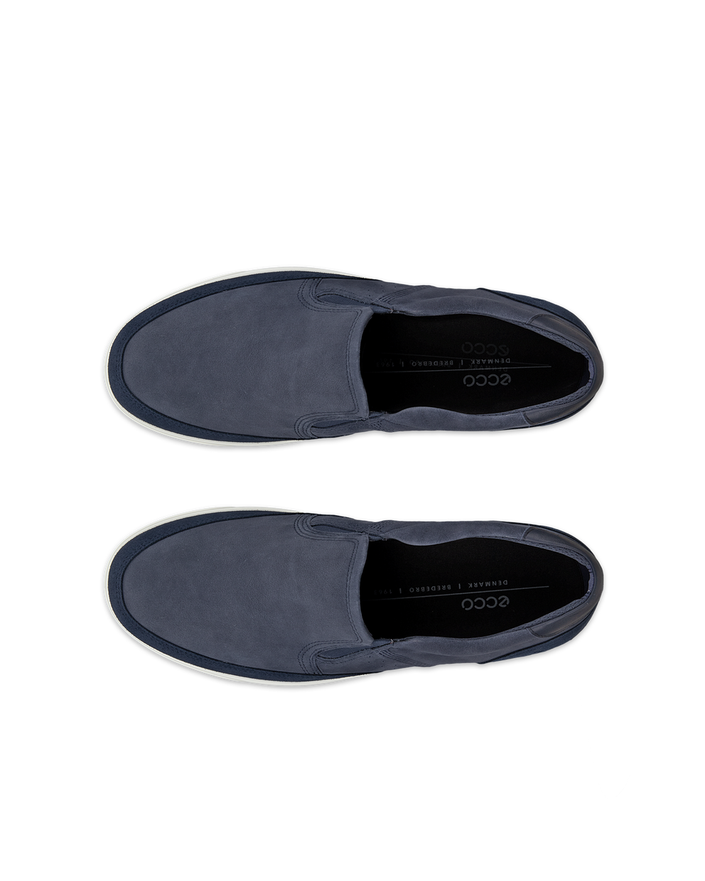 Men's ECCO® Street Lite Nubuck Slip-On - Blue - Top left pair