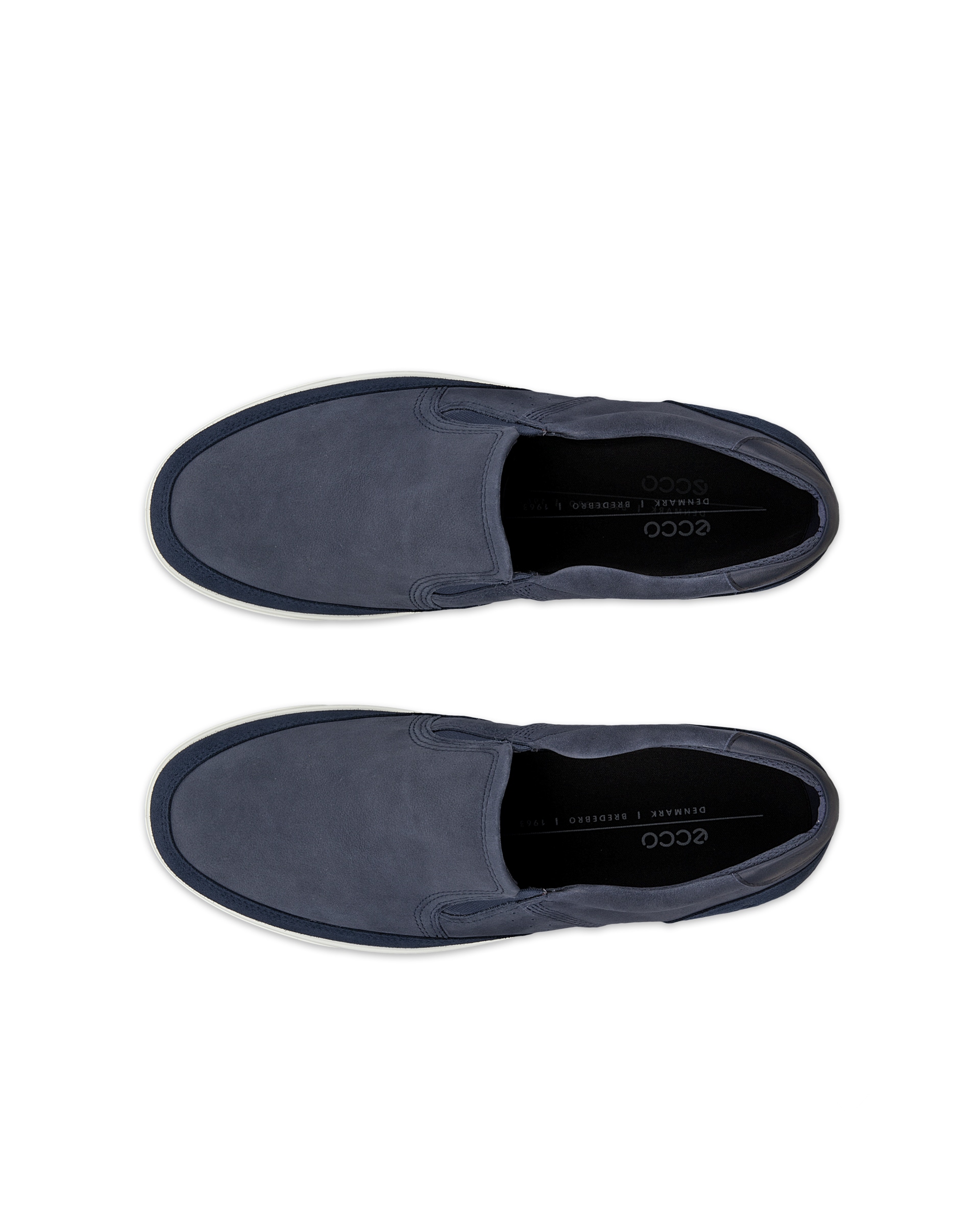 Men's ECCO® Street Lite Nubuck Slip-On - Blue - Top left pair