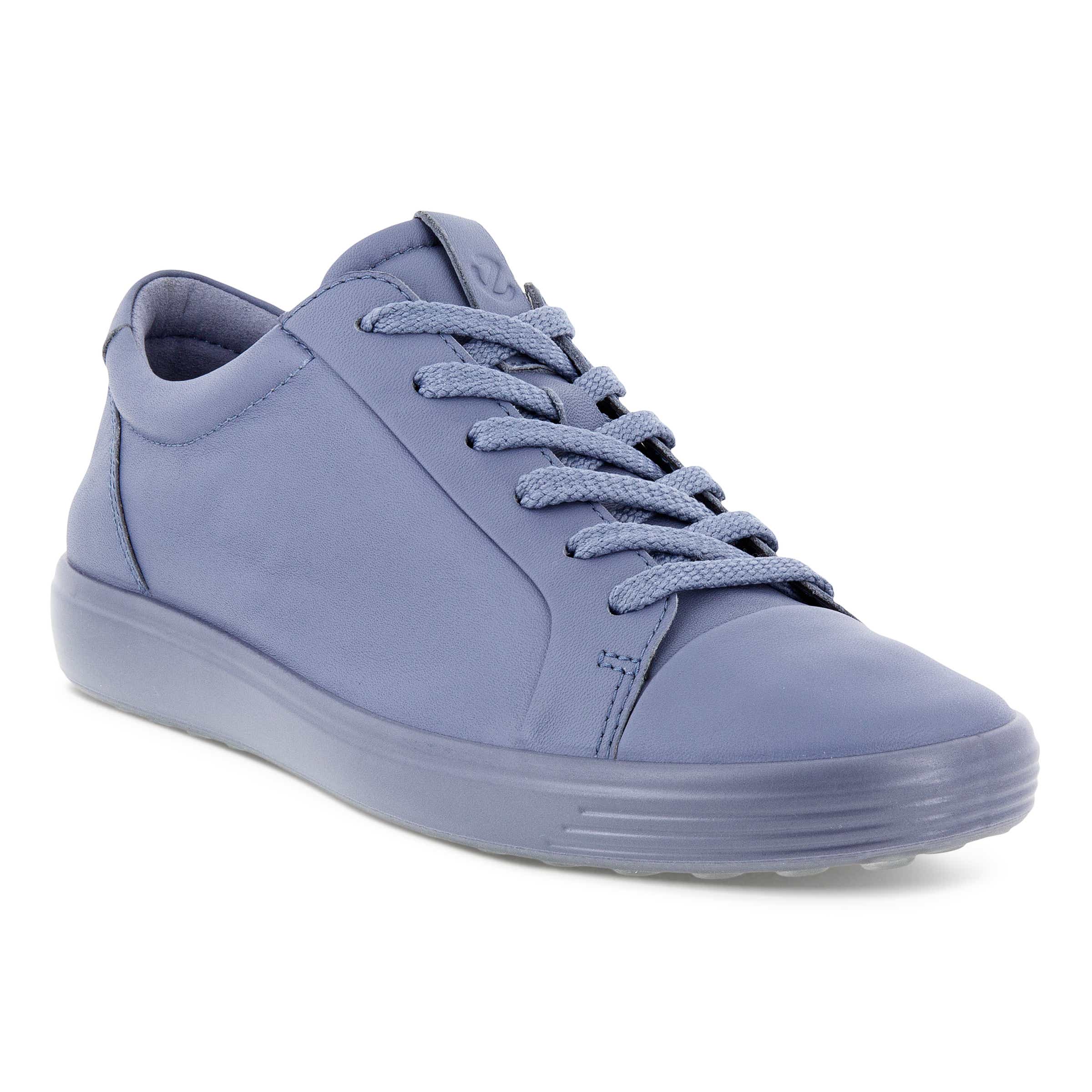 ECCO Soft 7 ウィメンズ レザースニーカー - 青 - Main