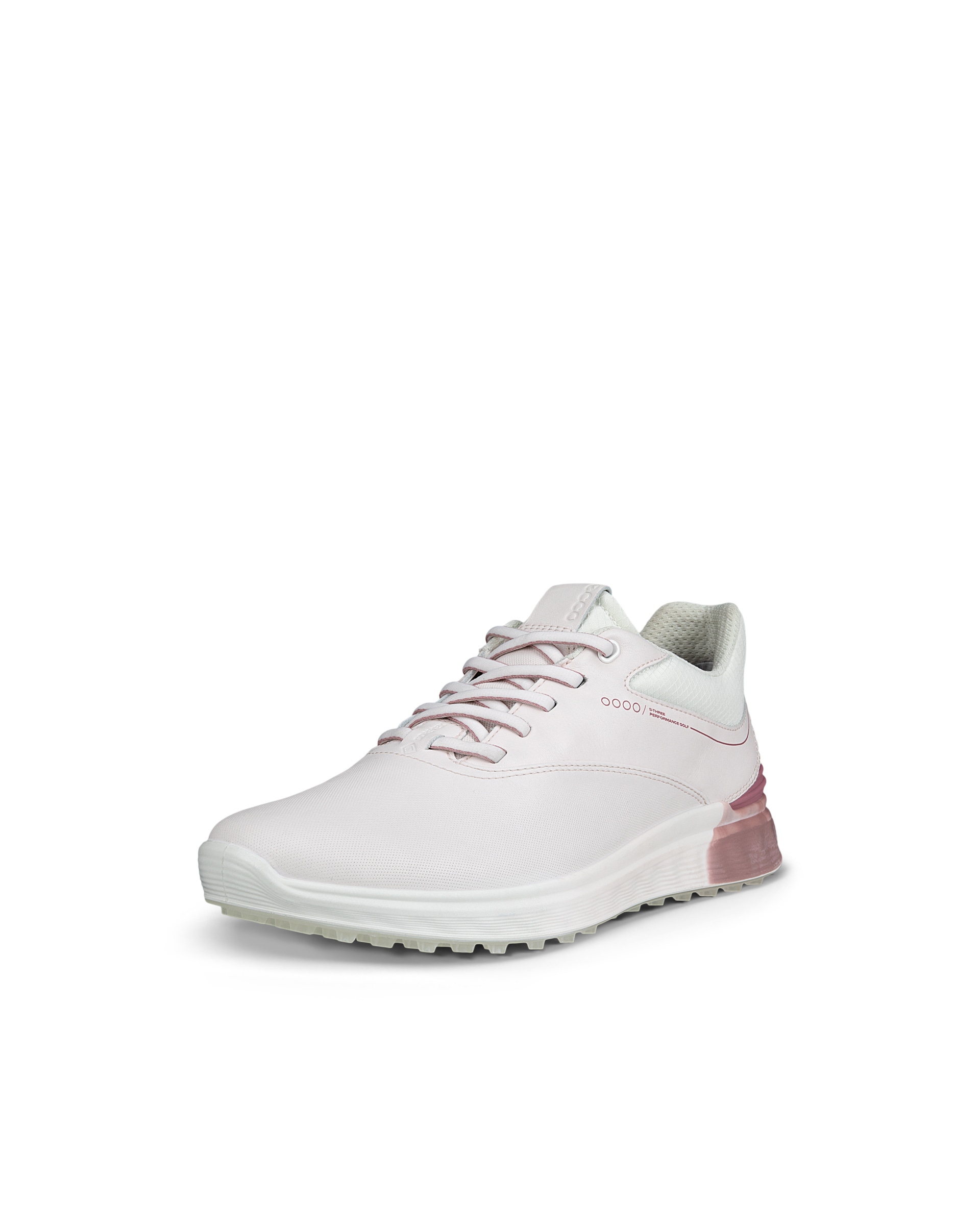 Ladies ECCO® Golf S-Three Leather Gore-Tex Shoe - Pink - Main