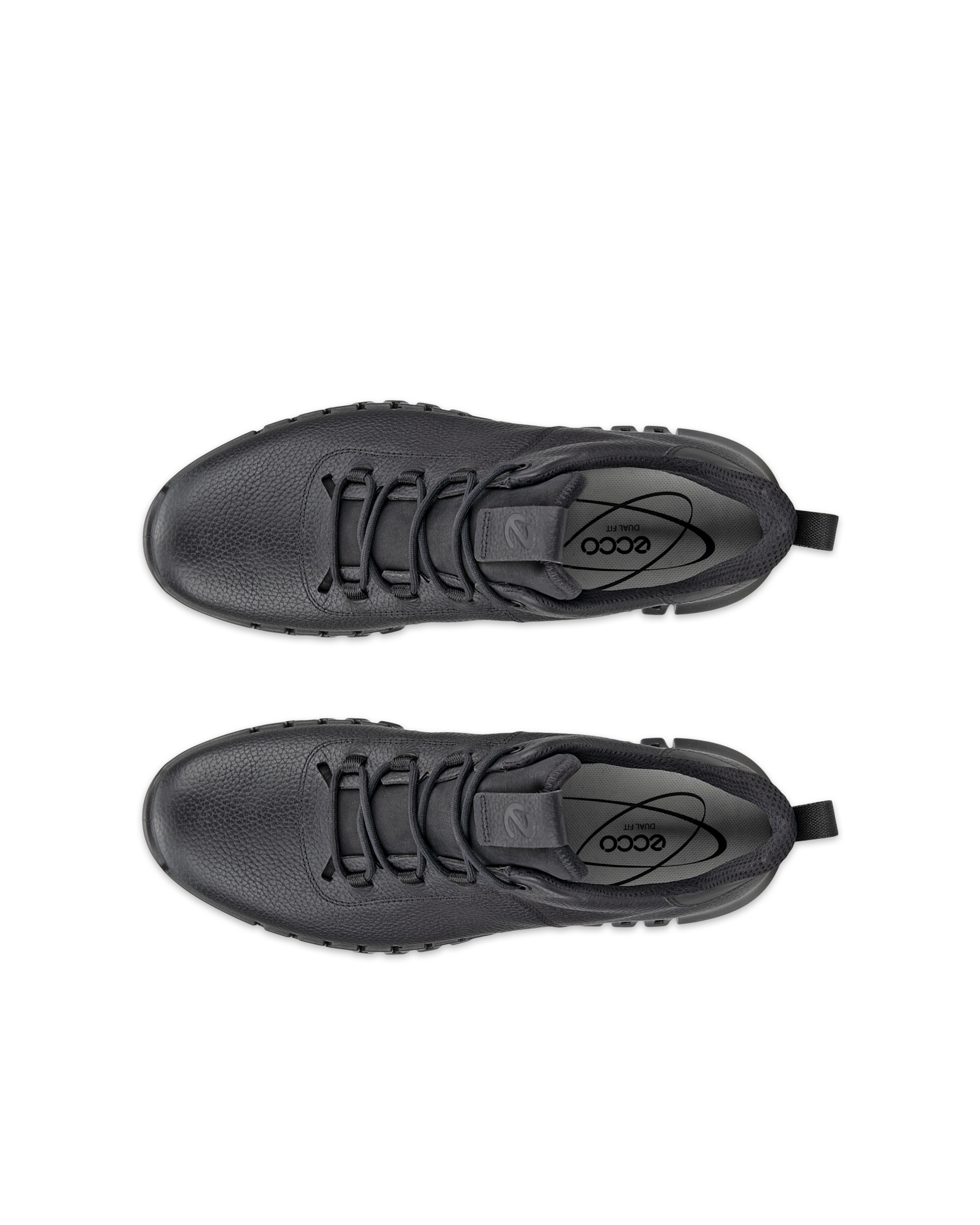 Men's ECCO® Gruuv Leather Gore-Tex Sneaker - Black - Top left pair