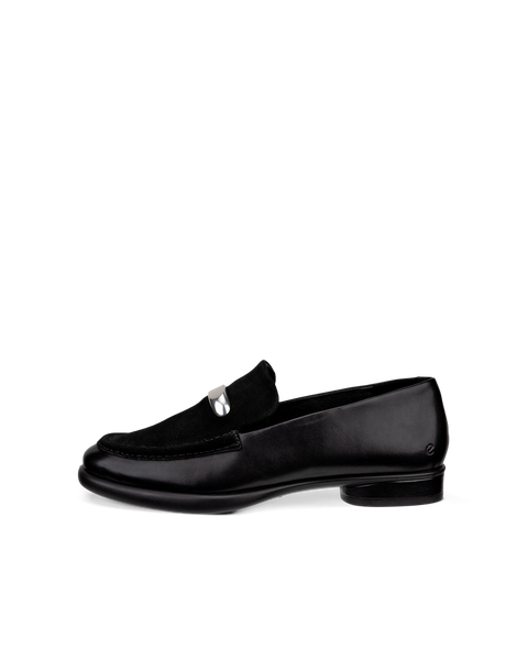 Women s ECCO Modtray Leather Loafer Black